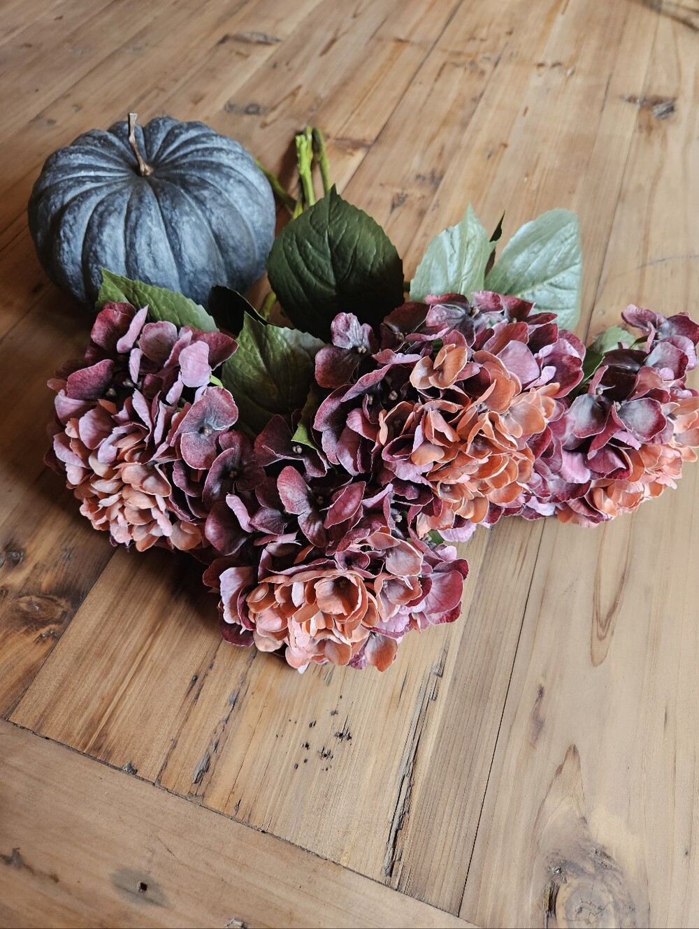 Michael's 24 Inch Pink And Burgundy Real Touch Hydrangea Stem Set Of 4